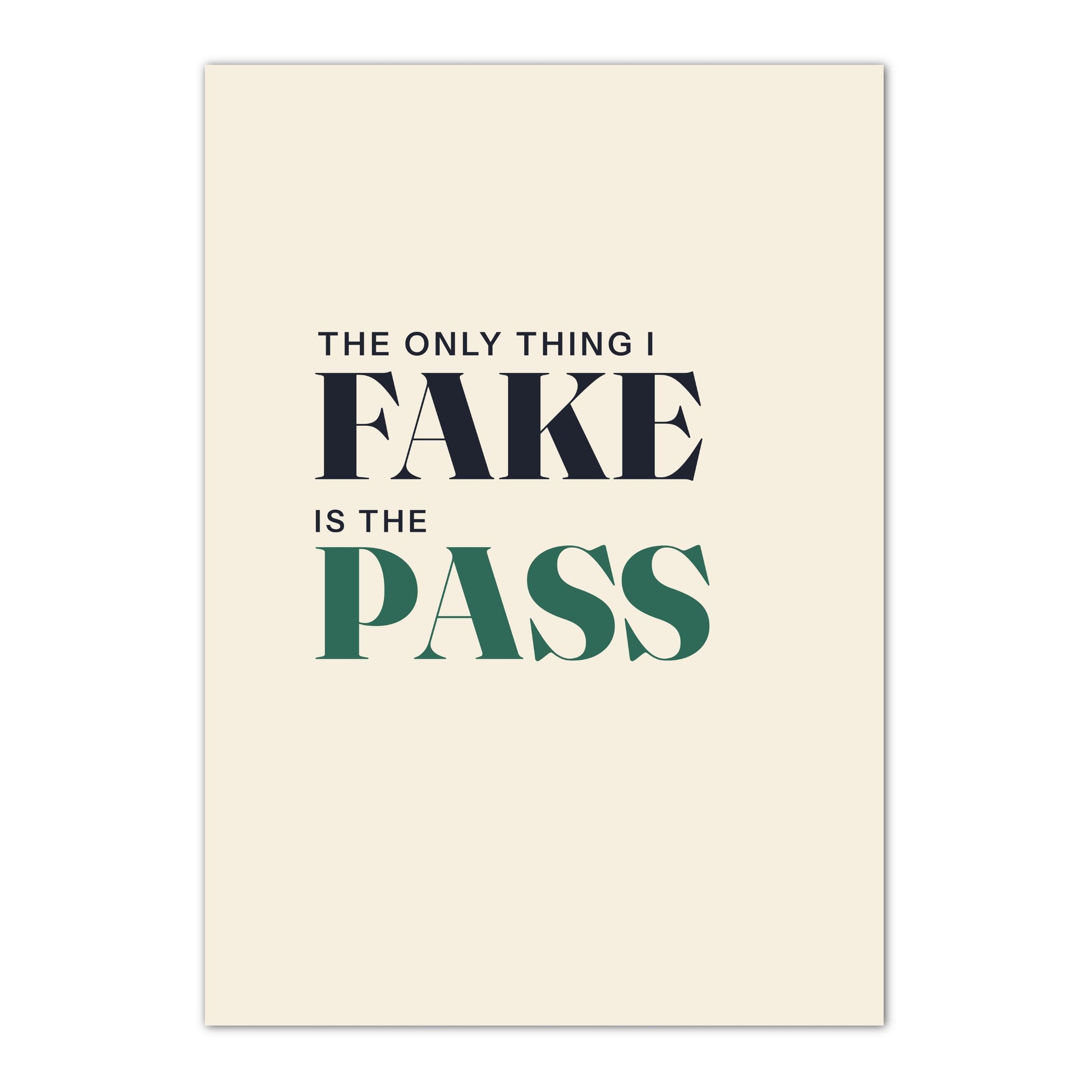 Funny Netball Pass Wall Art Print - Netball Gifts