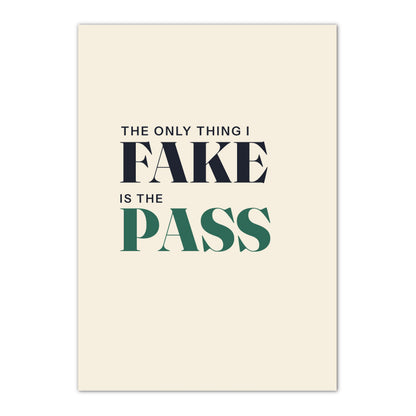 Funny Netball Pass Wall Art Print - Netball Gifts