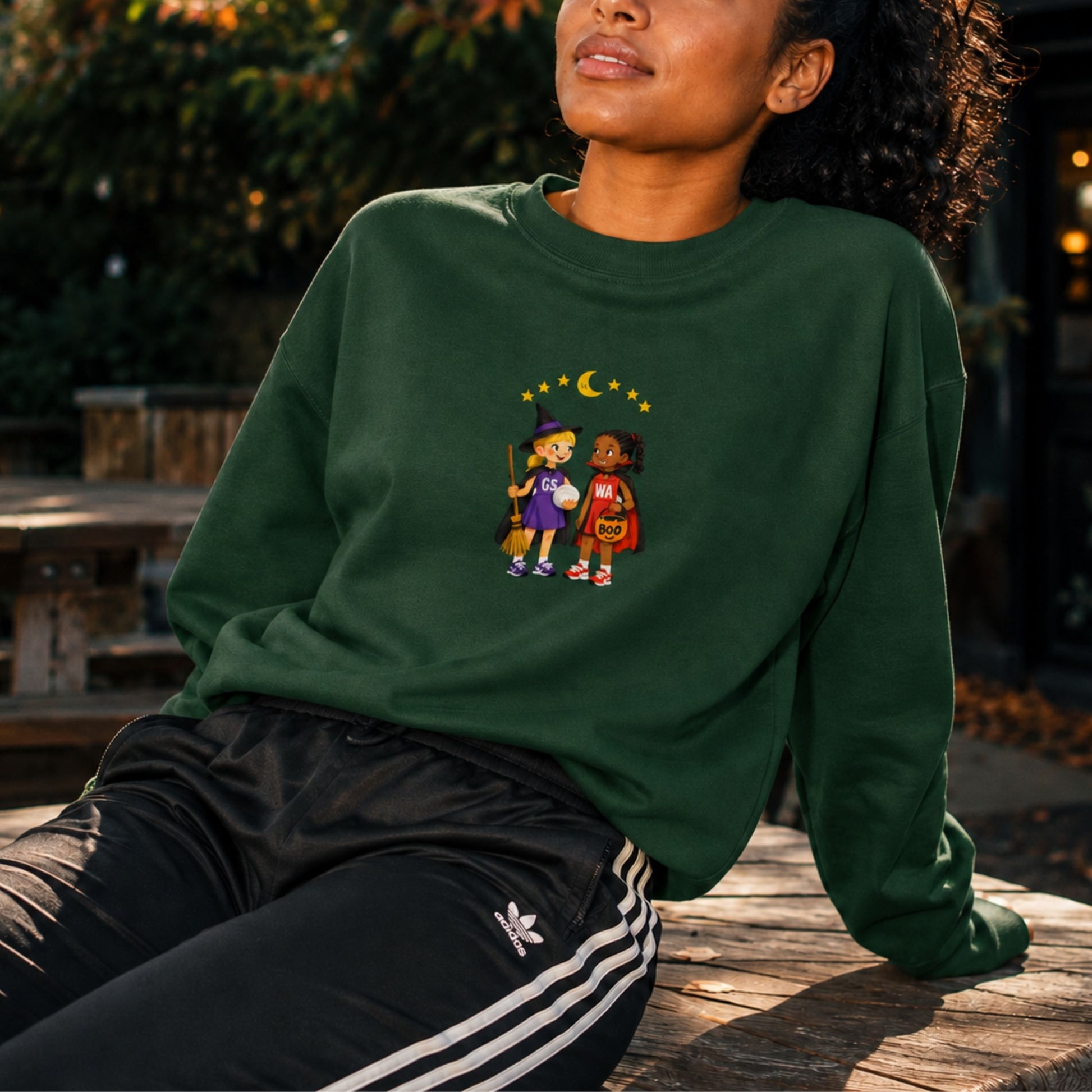 Halloween Trick or Treat Netball Sweater