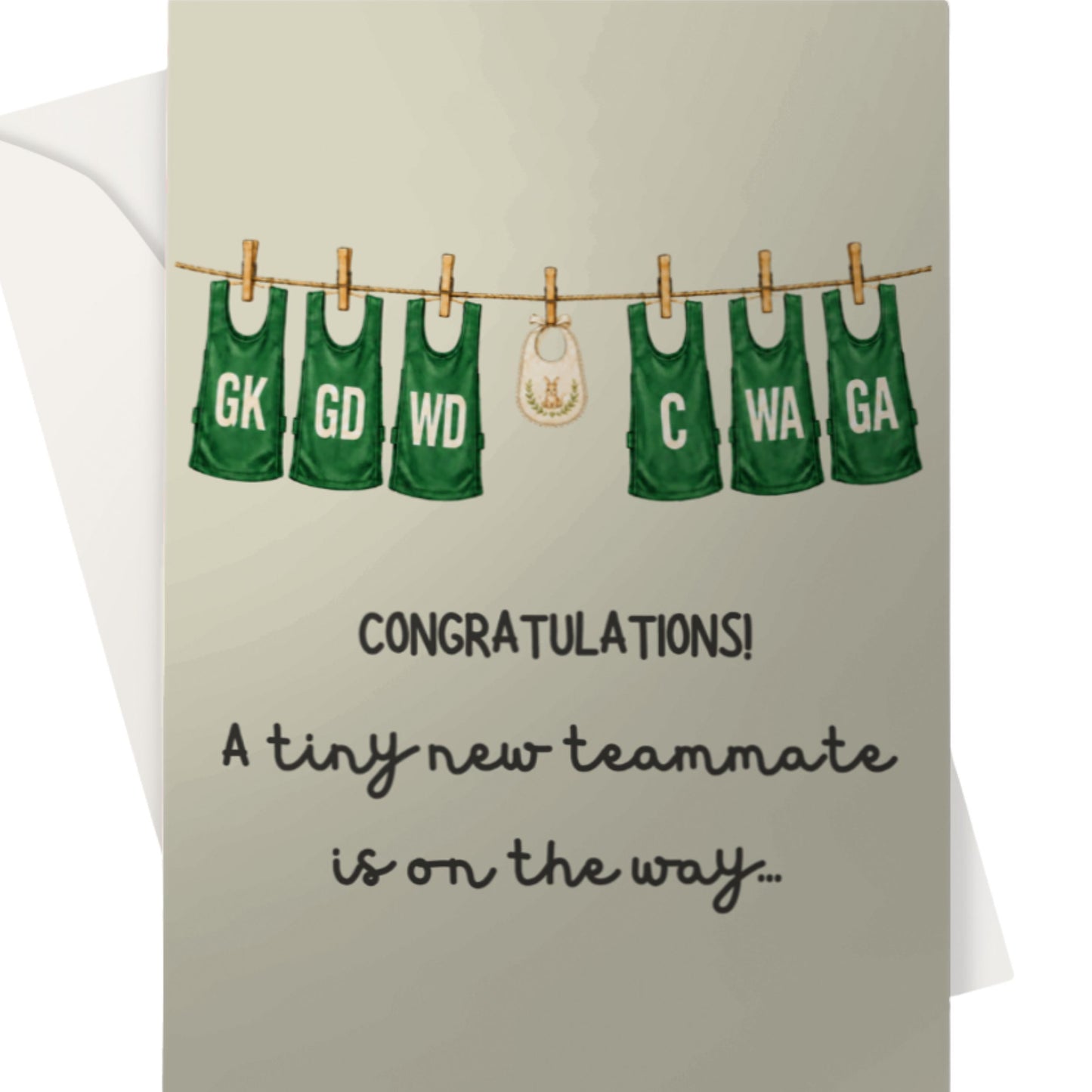 Netball New Baby Card - Congratulations New Teammate
