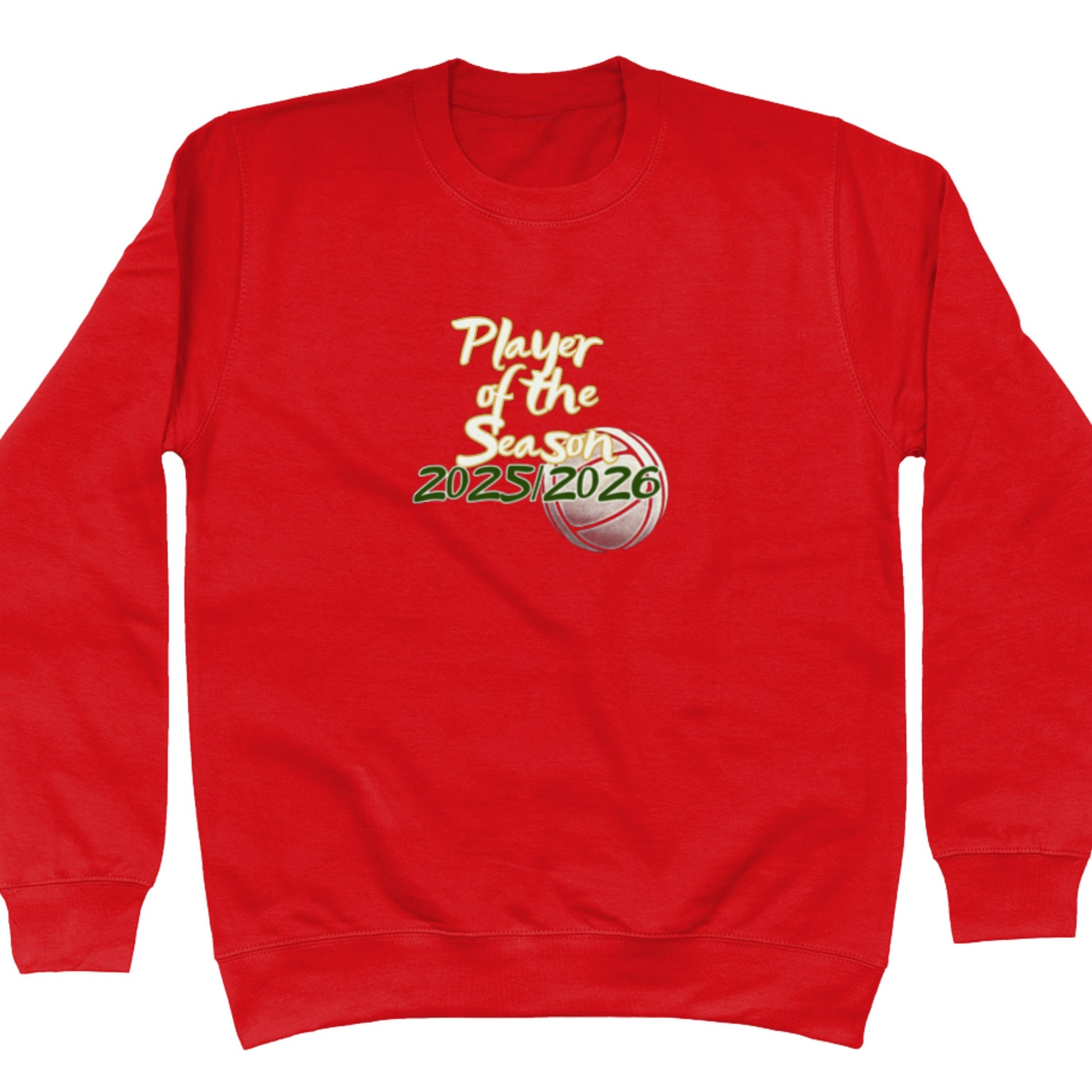 Red Netball Player of the Season Jumper - Netball Award - Sweatshirt