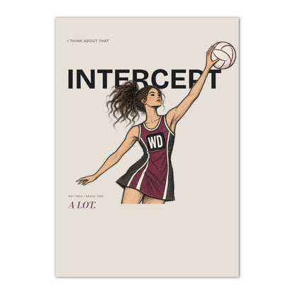 WD Netball Player Wall Art Poster Print