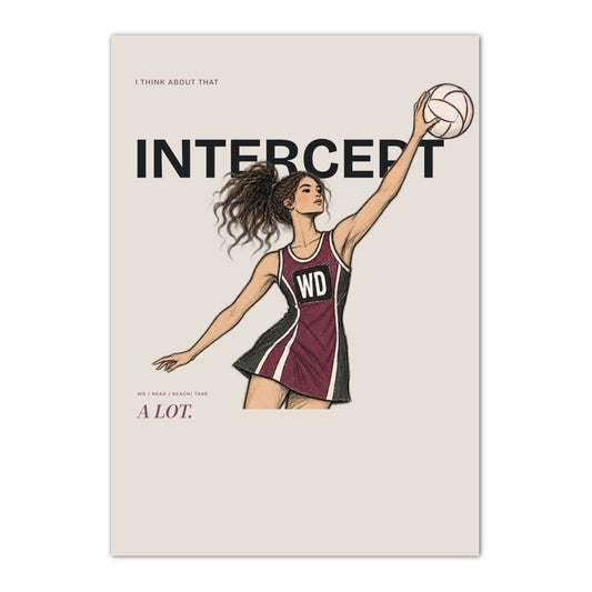 WD Netball Player Wall Art Poster Print