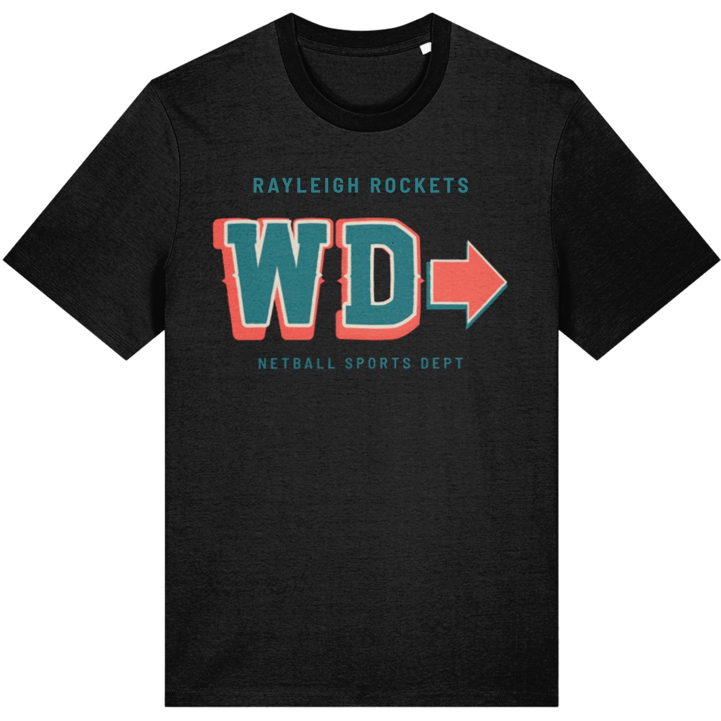 Black Personalised Netball Team Group T-Shirt