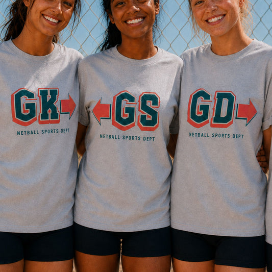 Netball Team Group Tee Shirts for Netball Team Photos