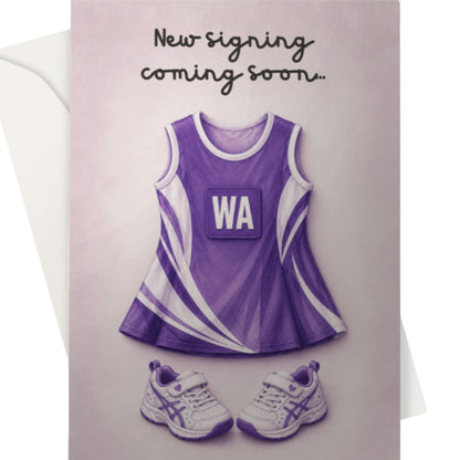 Netball Pregnancy Card - Congratulations New Netball Baby