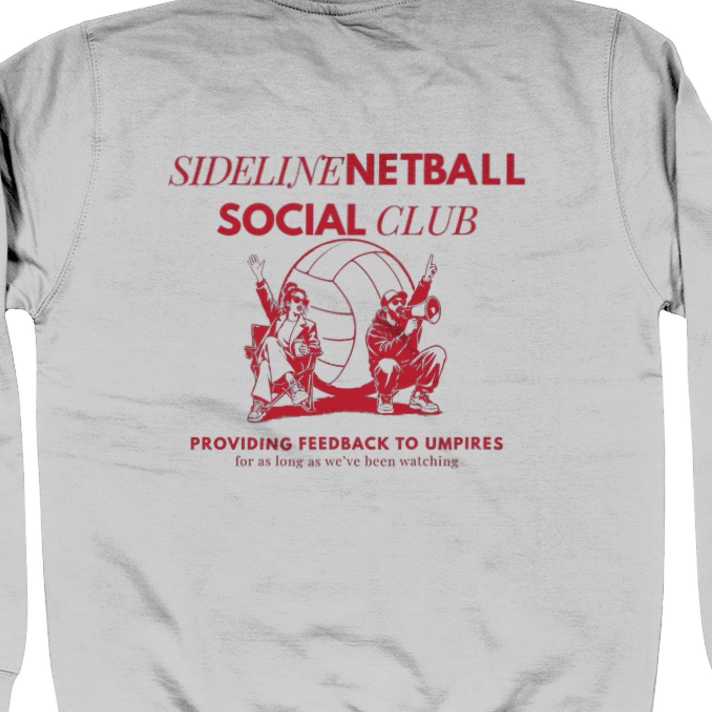 Grey Netball Sports Graphic Sweatshirt for Women and Men