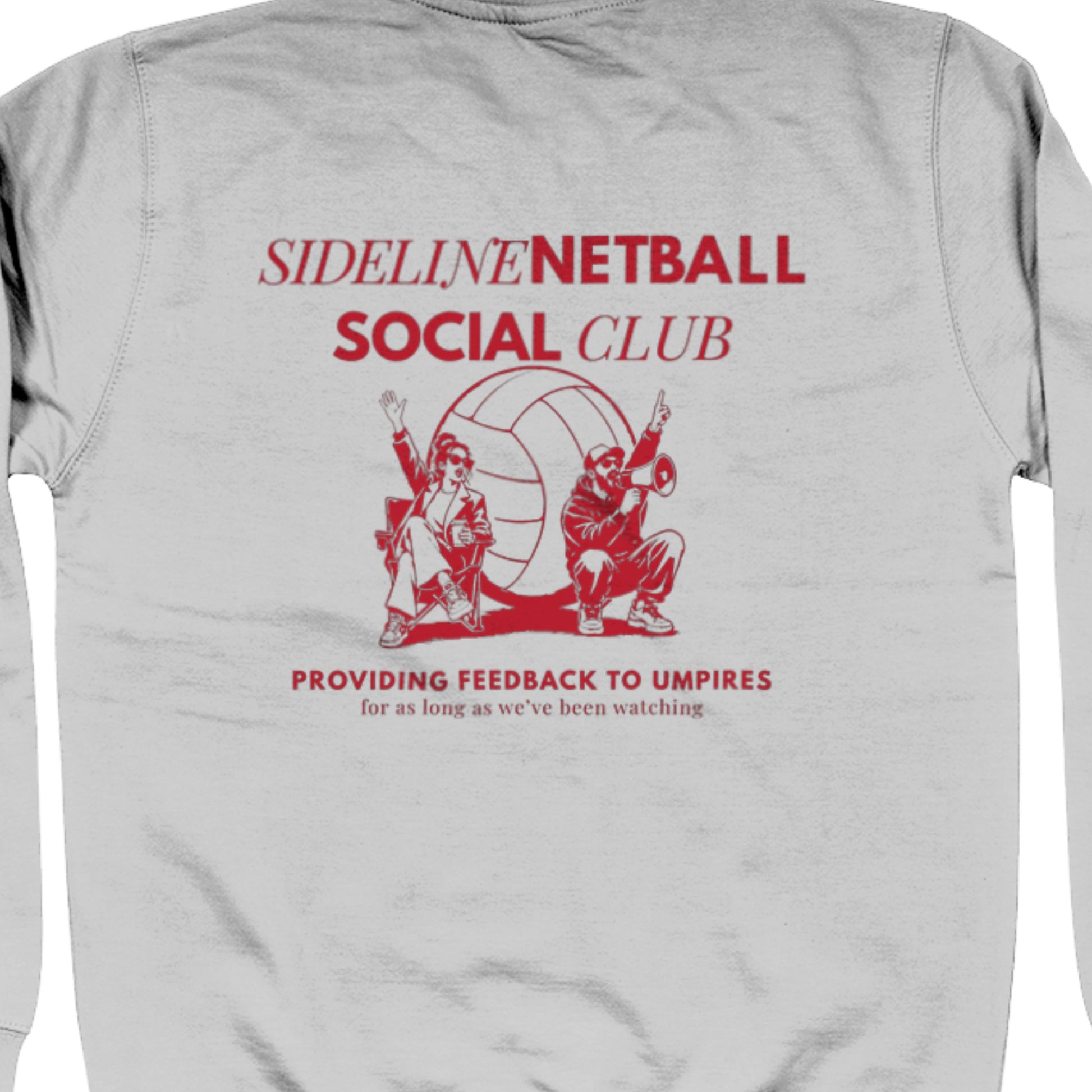 Grey Netball Sports Graphic Sweatshirt for Women and Men