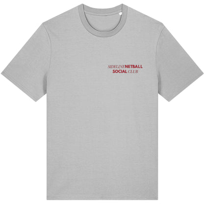 Grey Netball Tee Shirt for Adults - Sideline Social Club