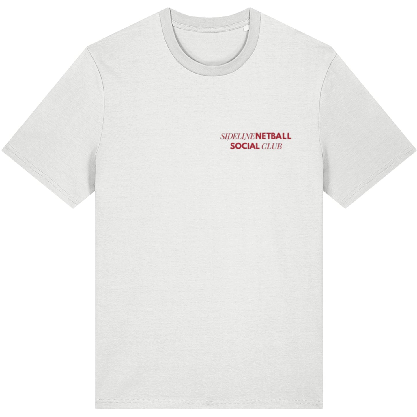 Sideline Netball Social Club T-shirt for Adults - White