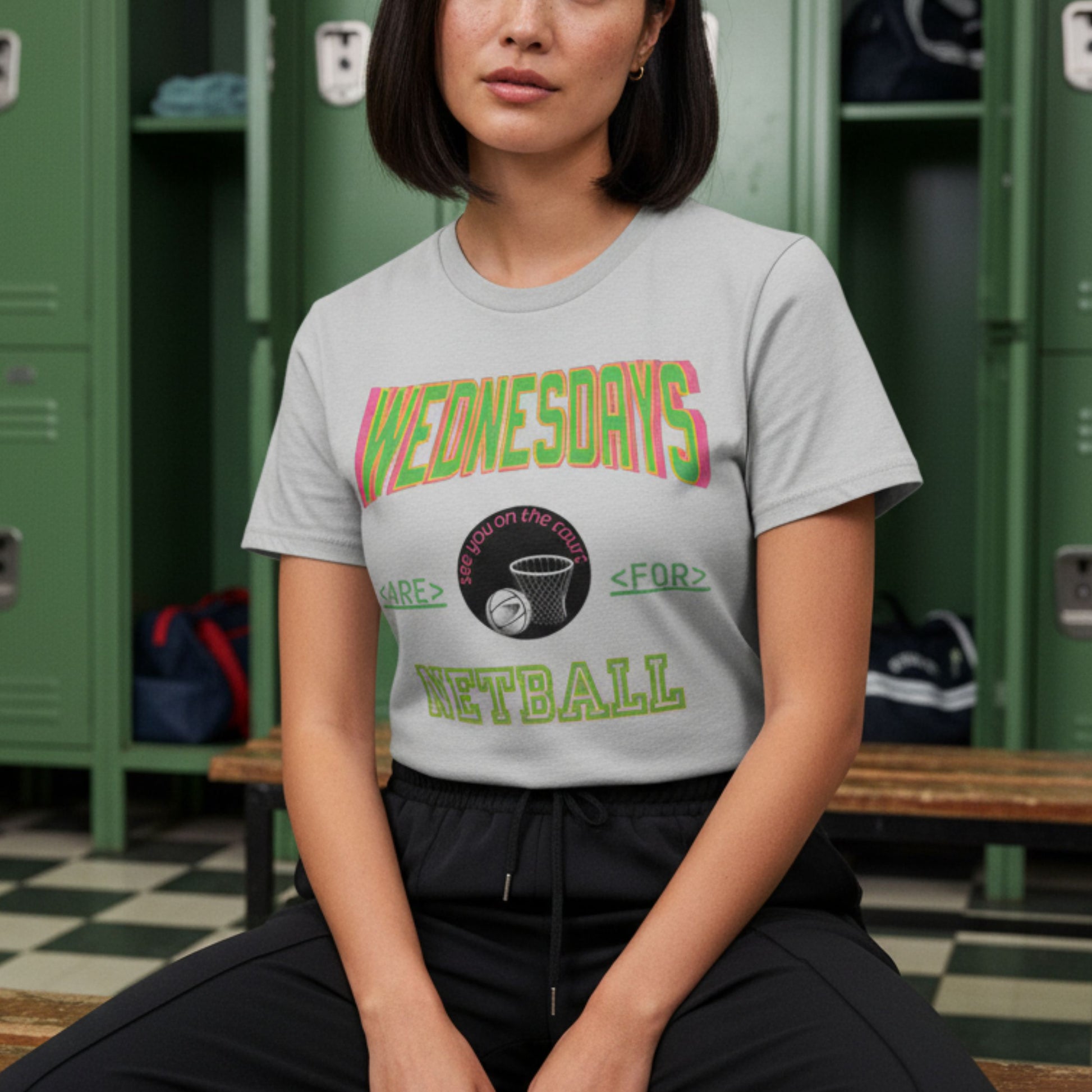 Wednesdays are for Netball Slogan T-Shirt - Netball Clothing for Adults