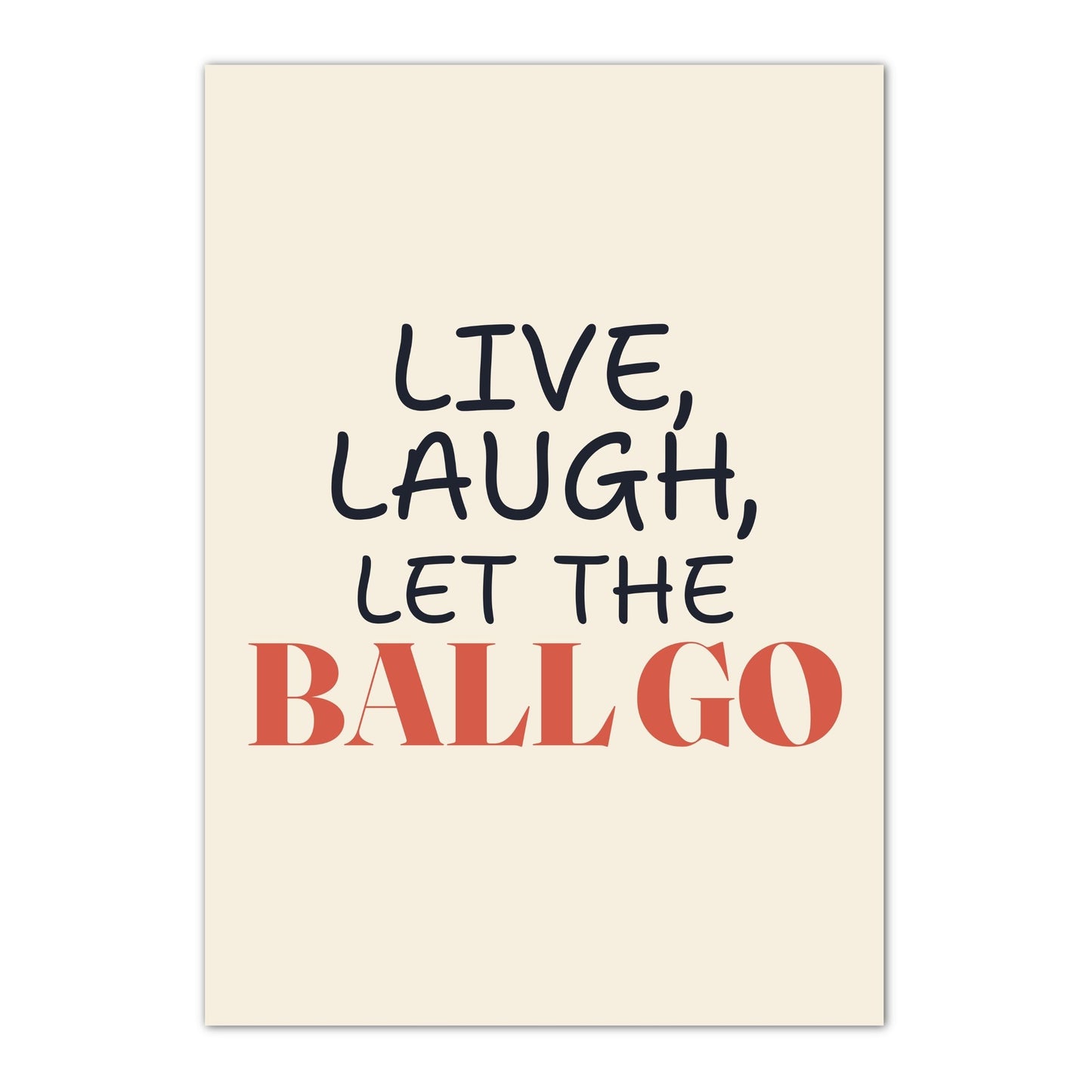 Funny Netball Player Wall Art Print - Sarcasm Live Laugh Love