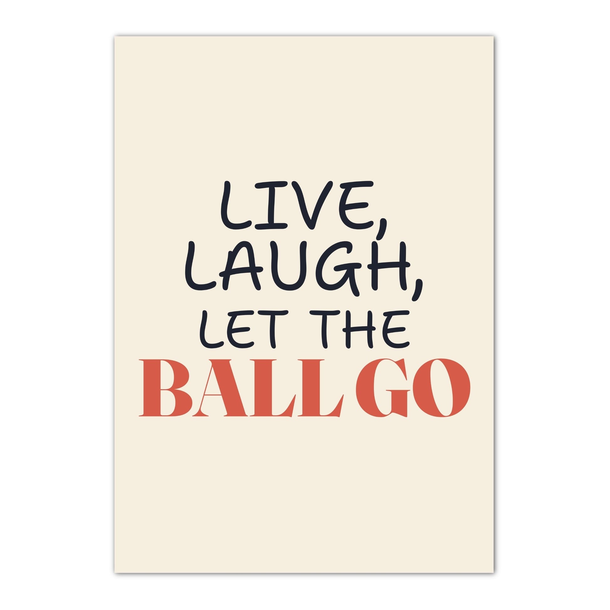 Funny Netball Player Wall Art Print - Sarcasm Live Laugh Love
