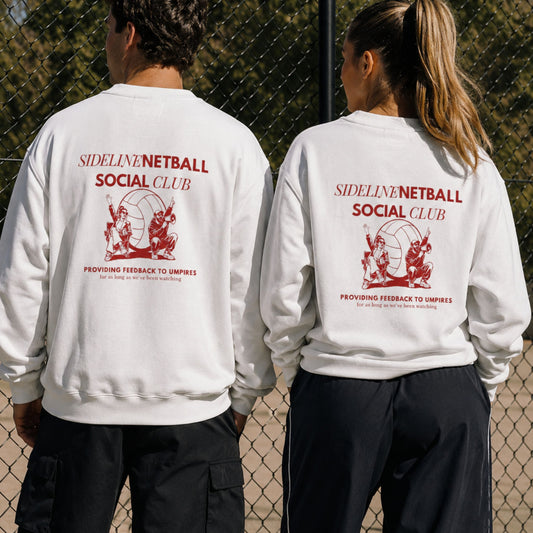 Netball Fashion Sweatshirt with Sports Graphic Back Print
