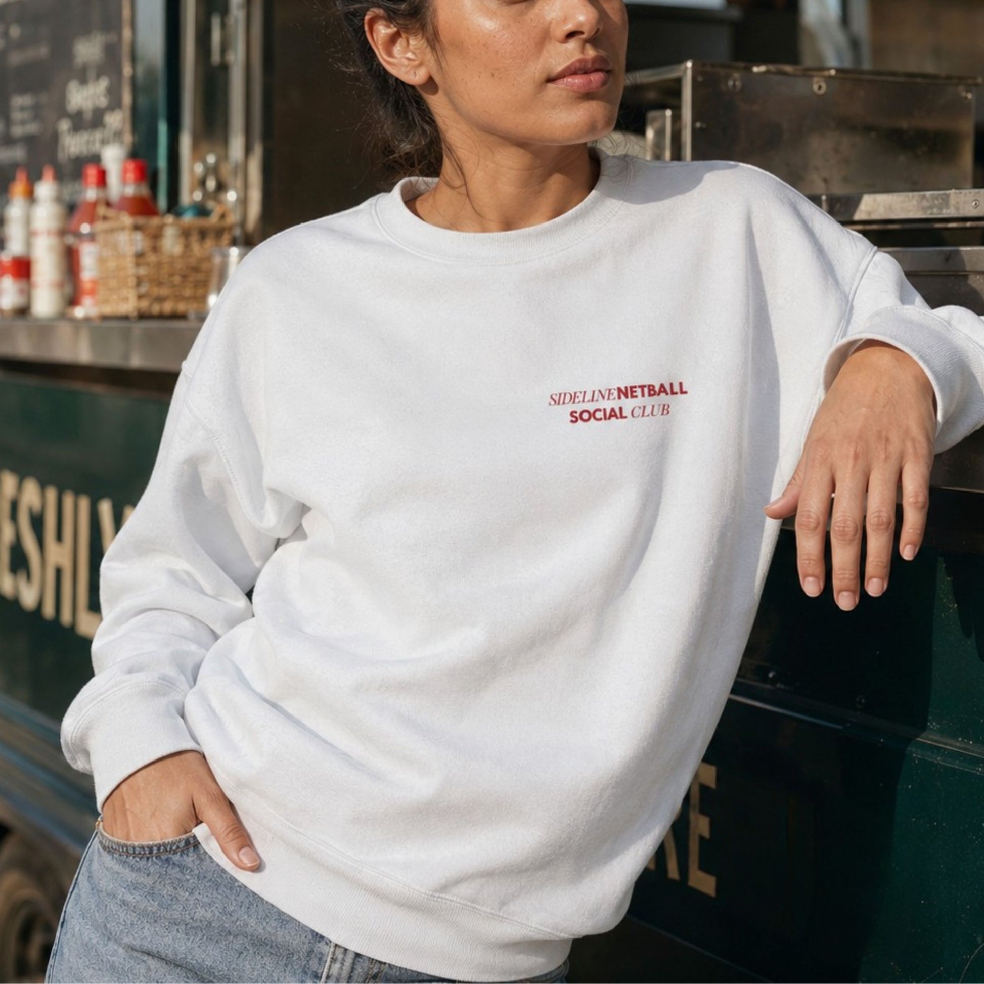 Netball Slogan and Graphic Sweater for Adults - Sideline Social Club