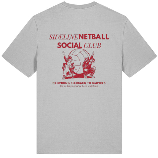 Sideline Netball Social Club T-Shirt - Netball Dad Supporter Top