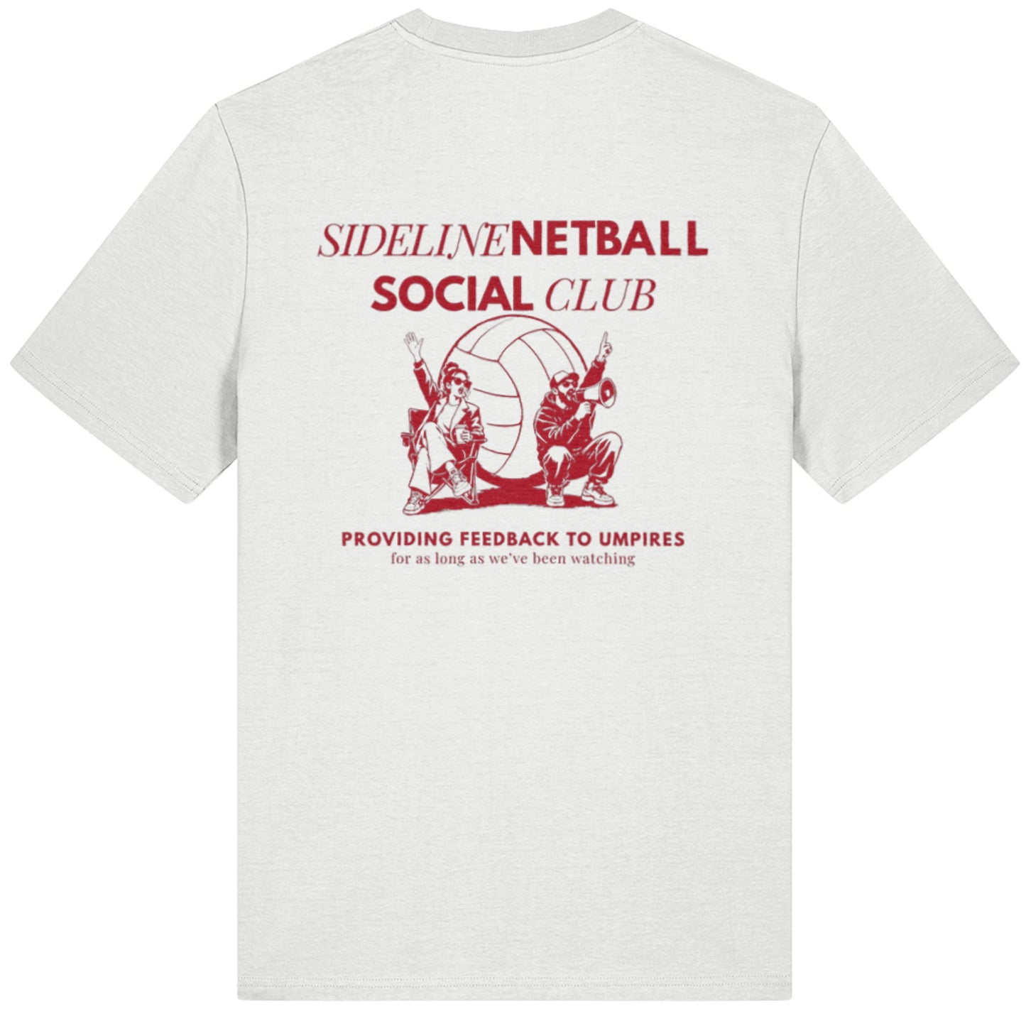 Netball T-Shirt with Sports Back Print Graphic - Social Club