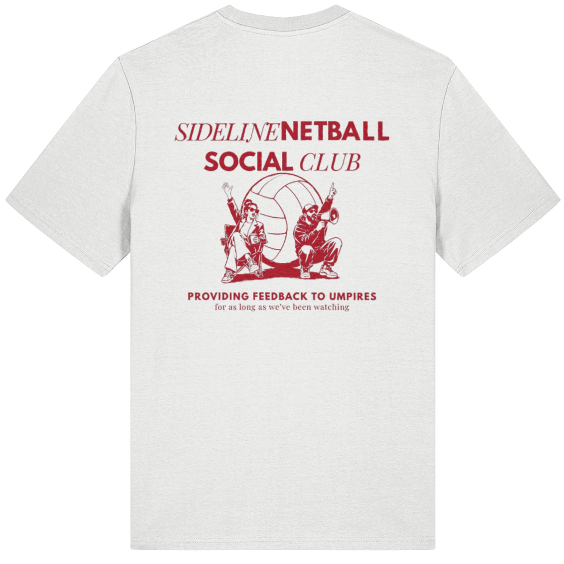 Netball T-Shirt with Sports Back Print Graphic - Social Club