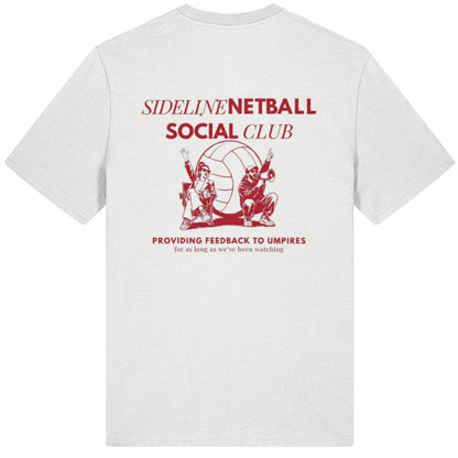 Netball T-Shirt with Sports Back Print Graphic - Social Club