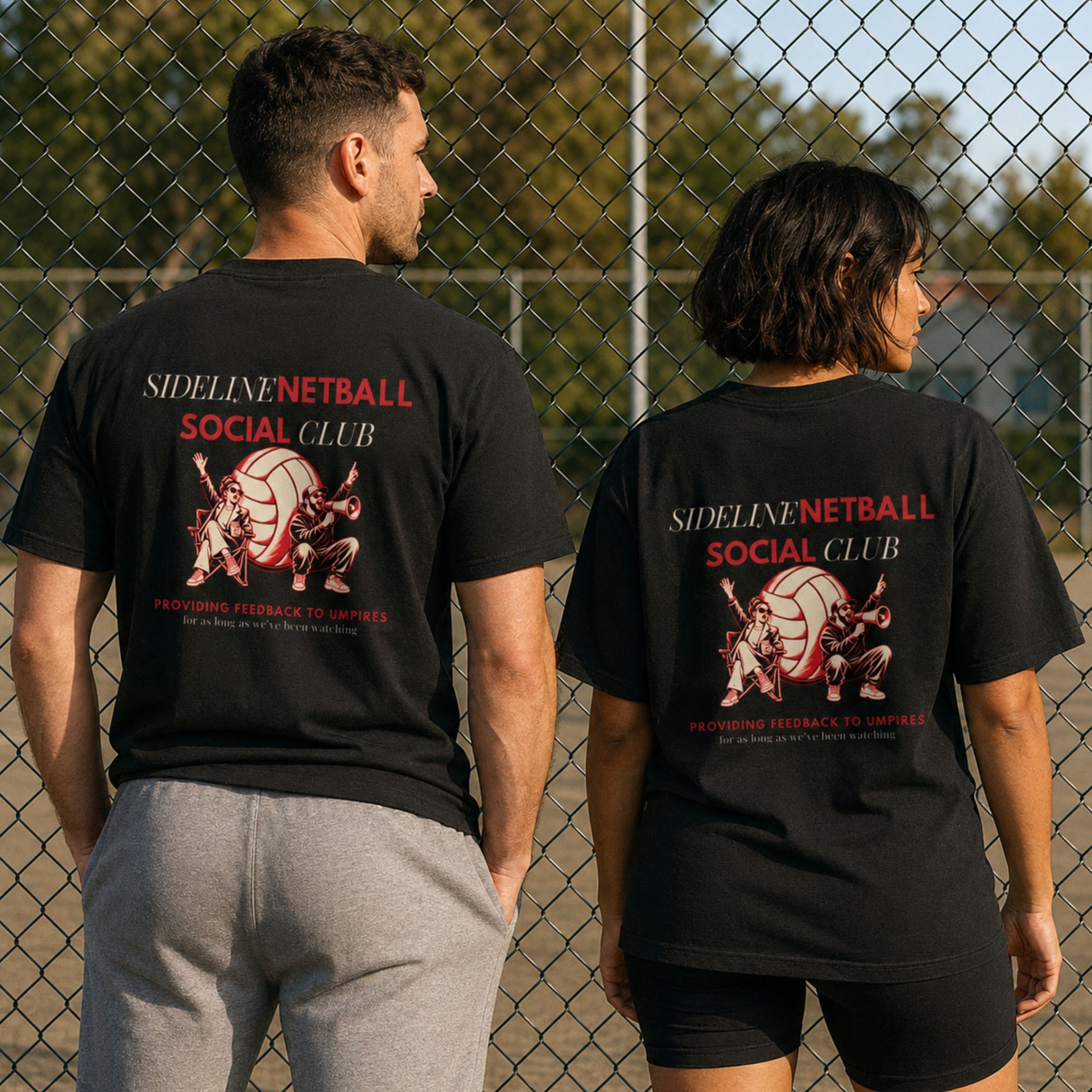 Netball Sports Graphic Fashion T-shirts for Adults