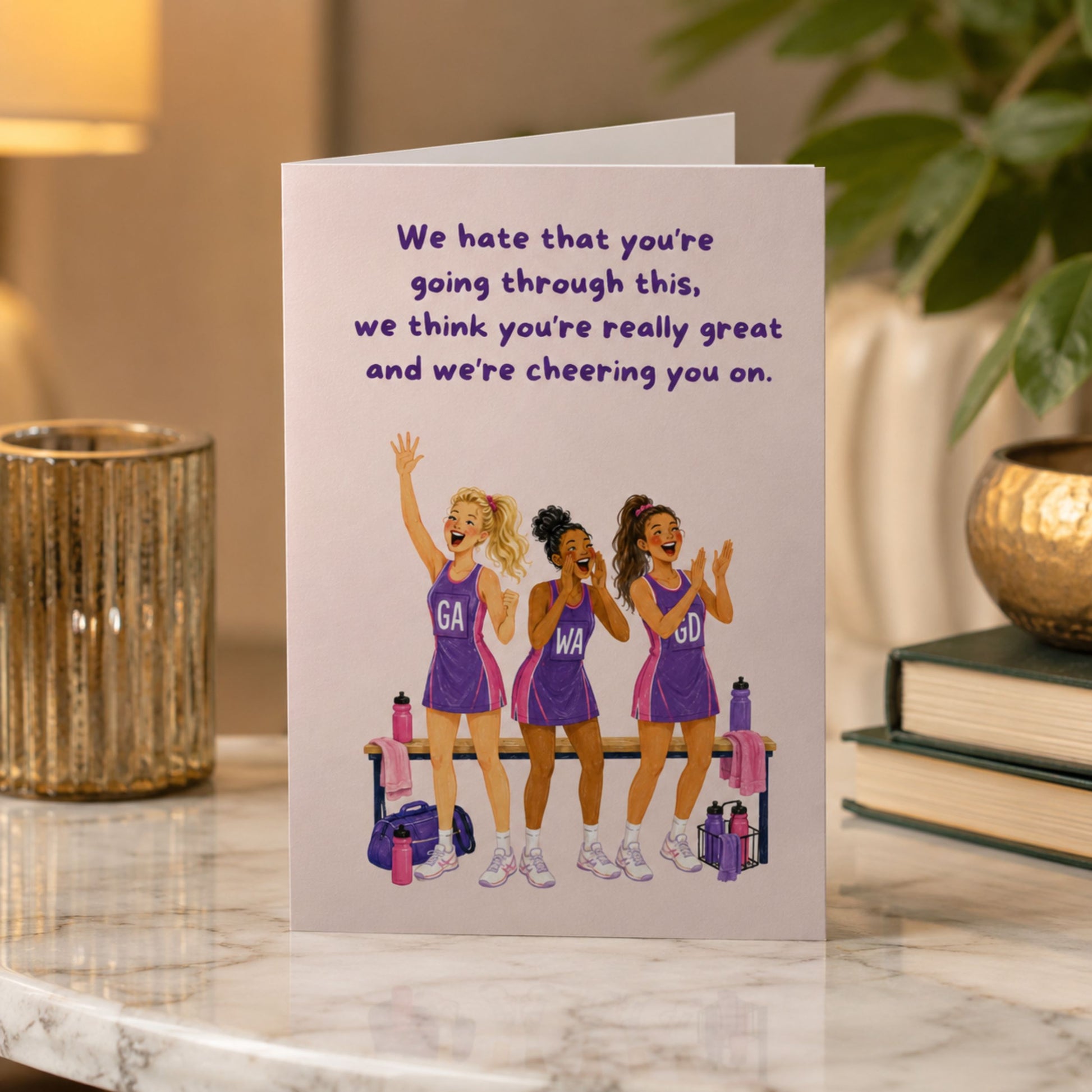 Netball Sympathy Card - Netball Team Get Well Card