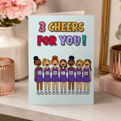 Netball Well Done Card - Congratulations Card for Netball Player