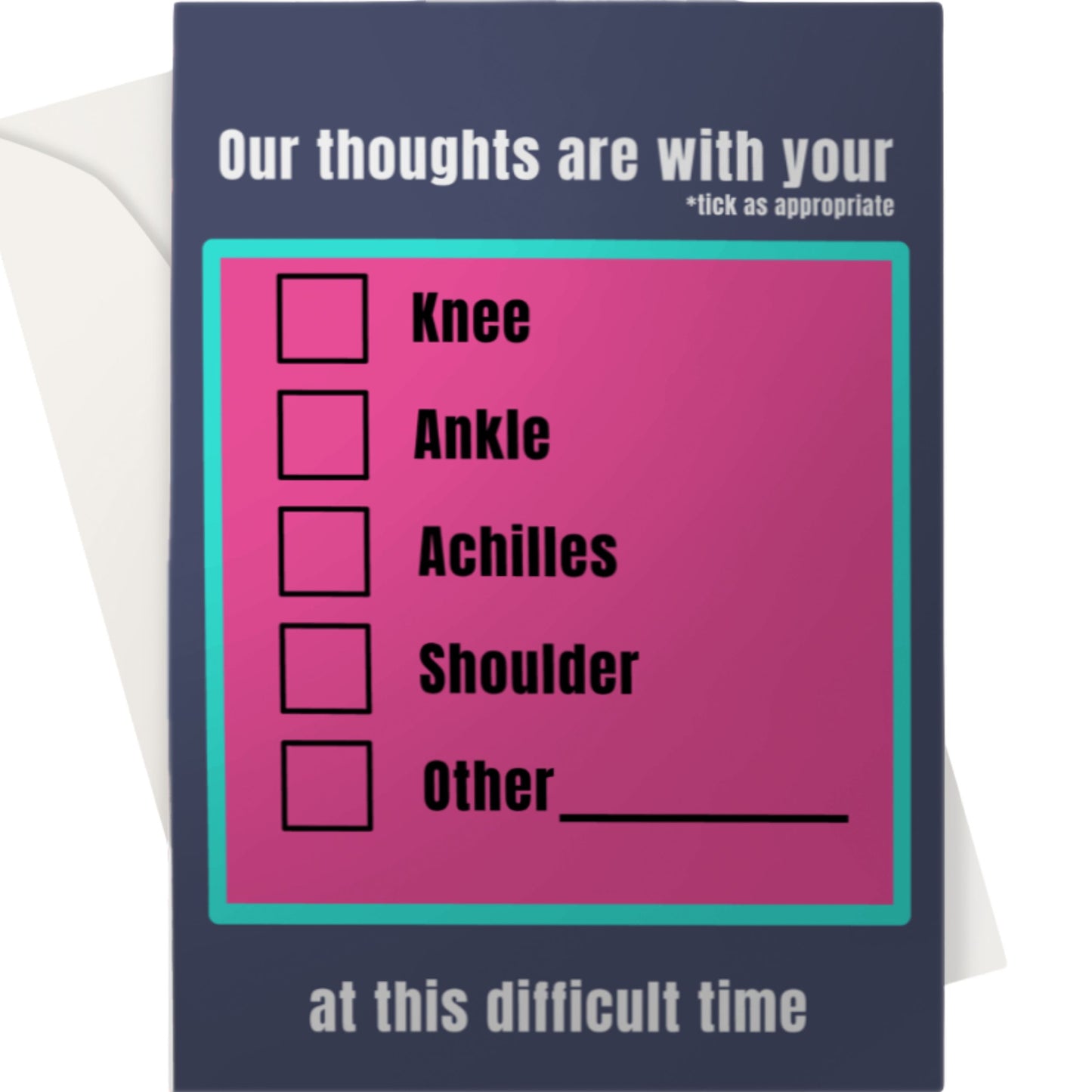 Funny Netball Injury Get Well Card - Our Thoughts Are With You 