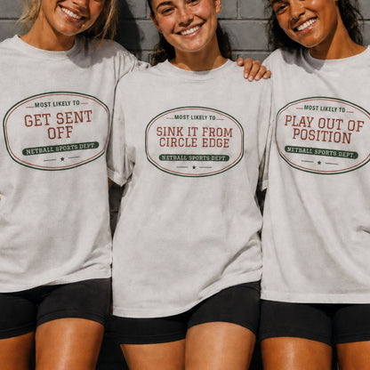 Netball Tour Group T-shirts for Team Players