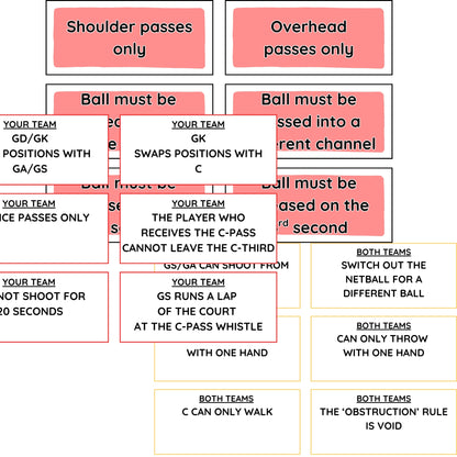 Netball Training Activities - Printable Netball Coach Aids