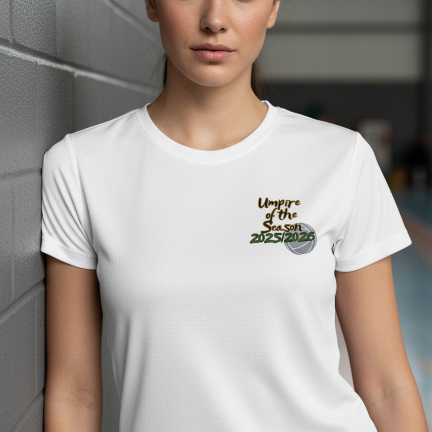 Netball Umpire Award - White Performance Shirt for Umpires