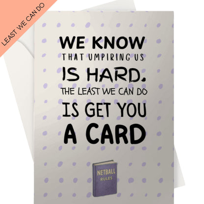 Funny Netball Team Thank You Card for Umpires