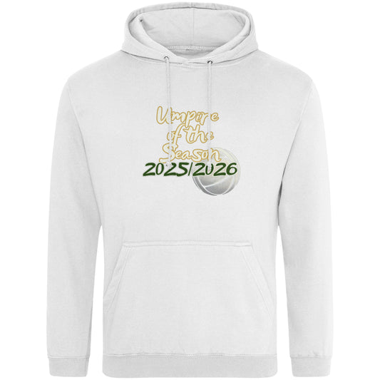 White Netball Umpire of the Season Hoodie - Netball Umpire Award