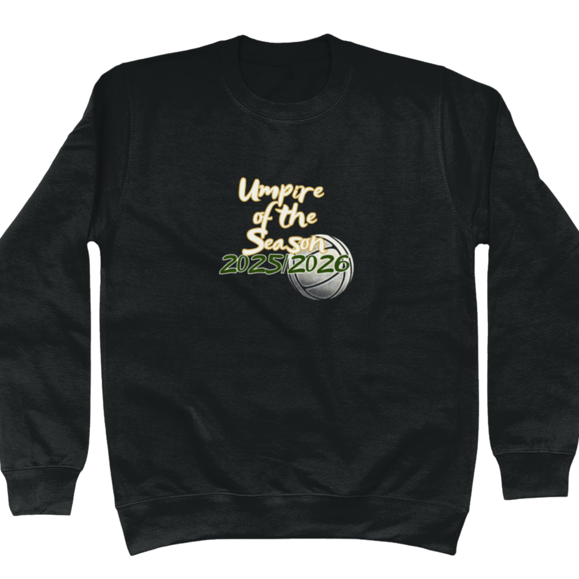 Black Netball Umpire of the Season Sweatshirt - Netball Umpire Award