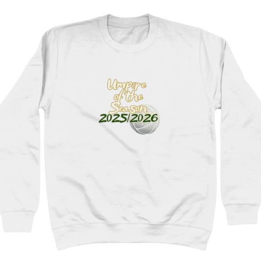 White Netball Umpire of the Season Sweatshirt - Netball Umpire Award