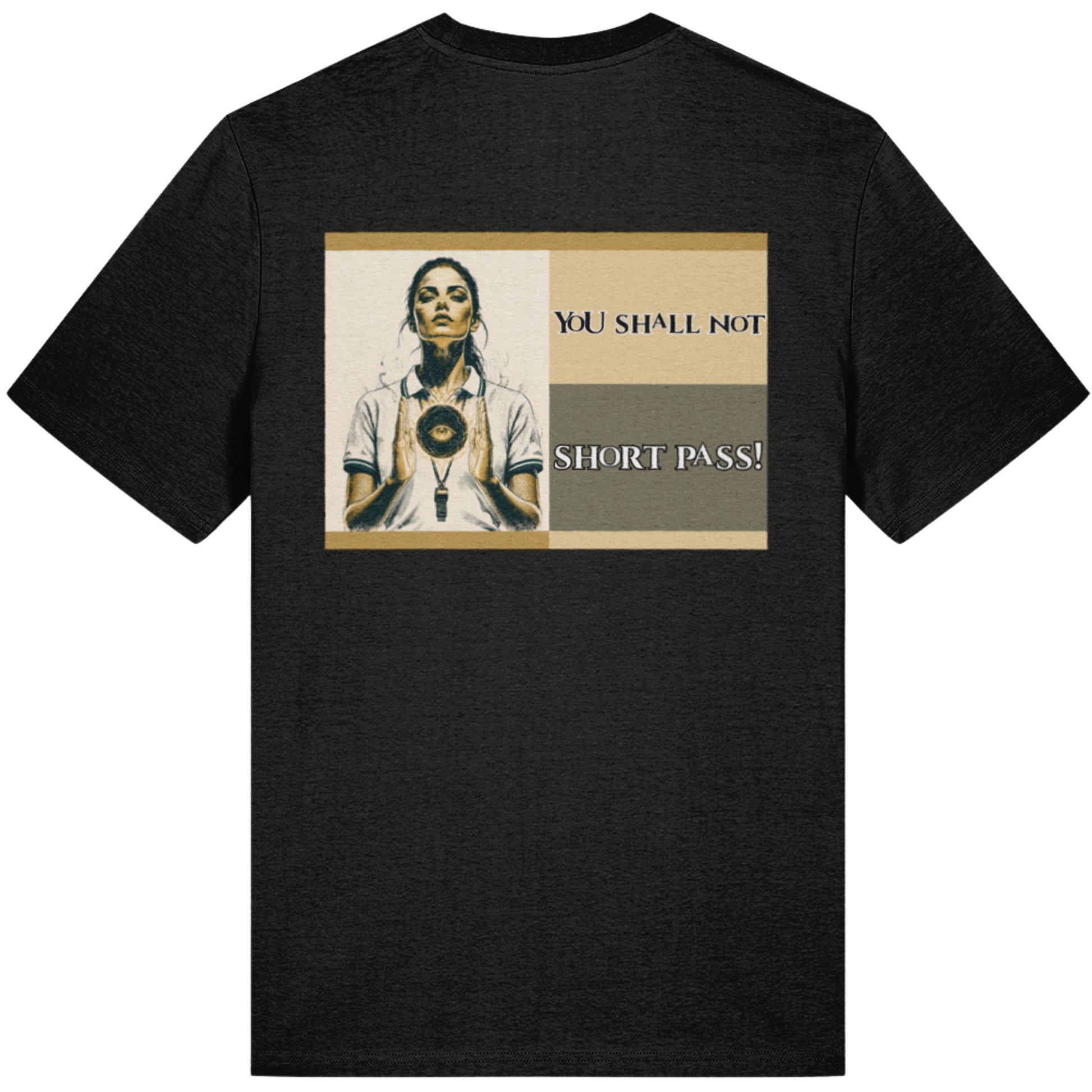 Black Netball Umpire Tee Shirt - Fashion Graphic and Slogan