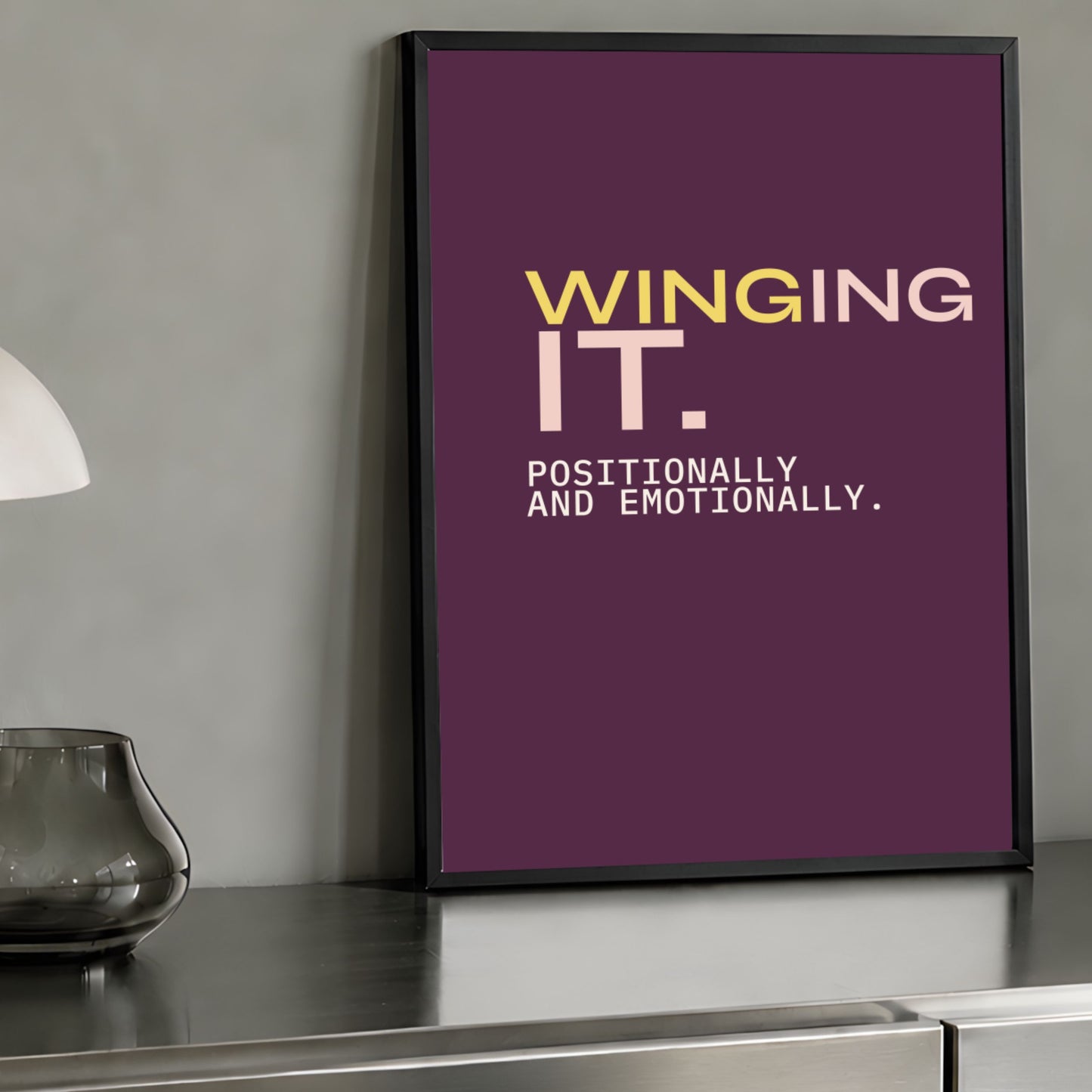 Netball Poster Print - Winging It Positionally and Emotionally