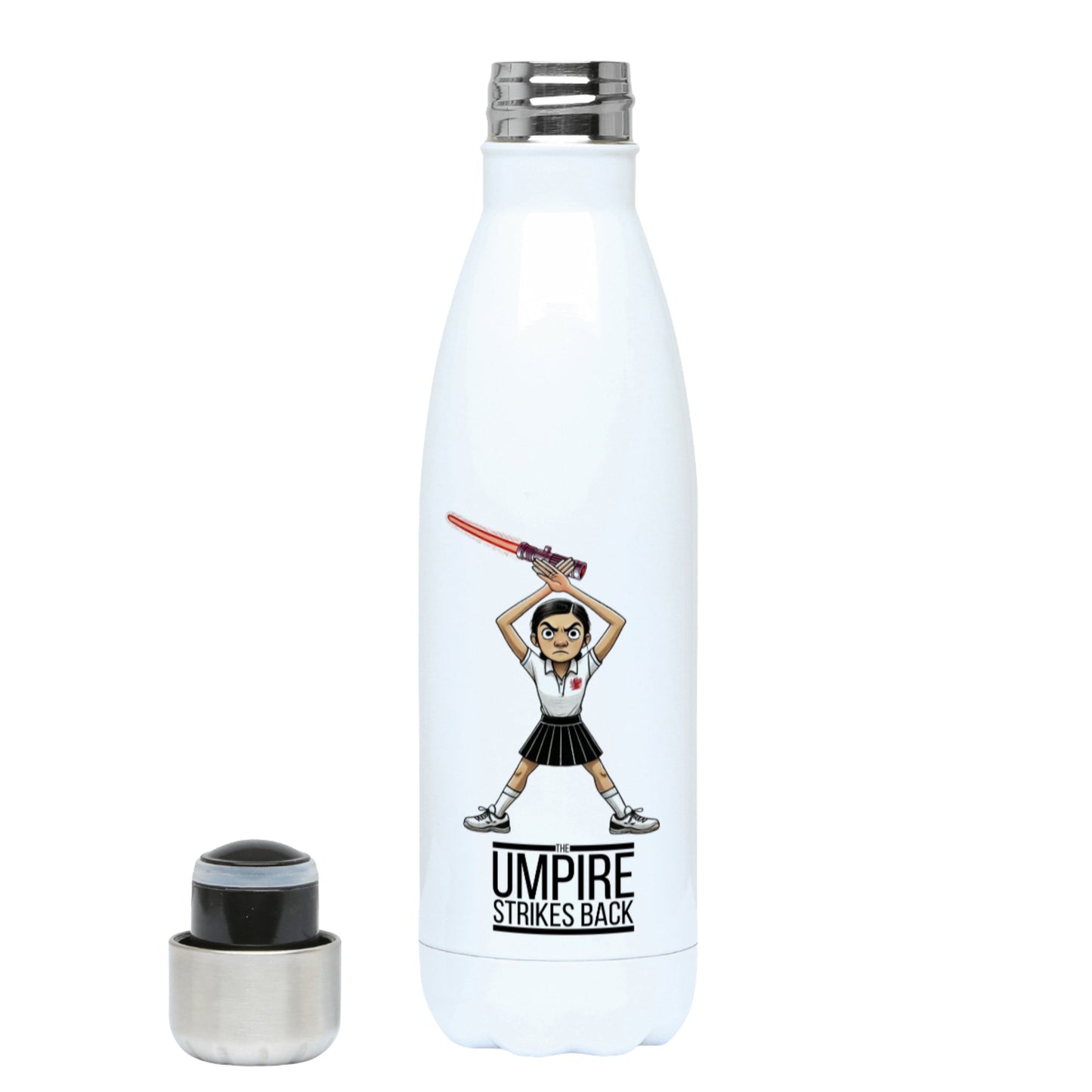 Netball Water Bottle - Funny Umpire Slogan - Netball Gifts
