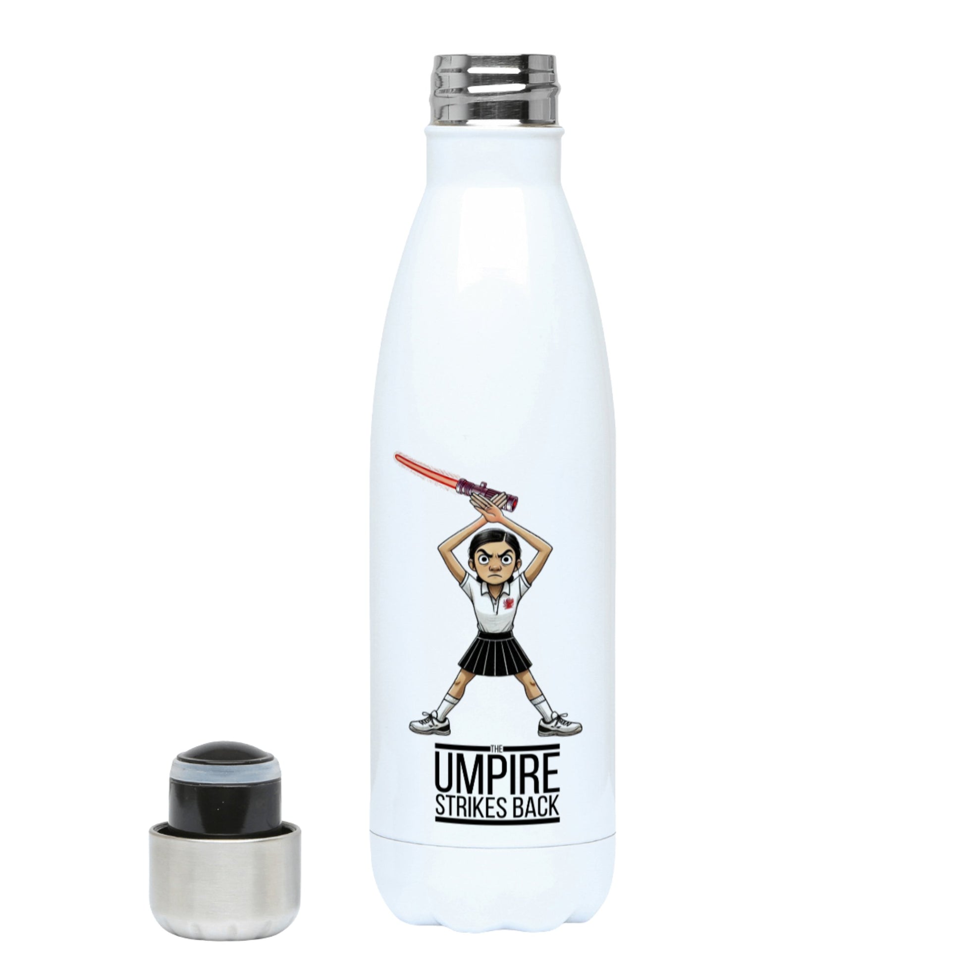 Netball Water Bottle - Funny Umpire Slogan - Netball Gifts