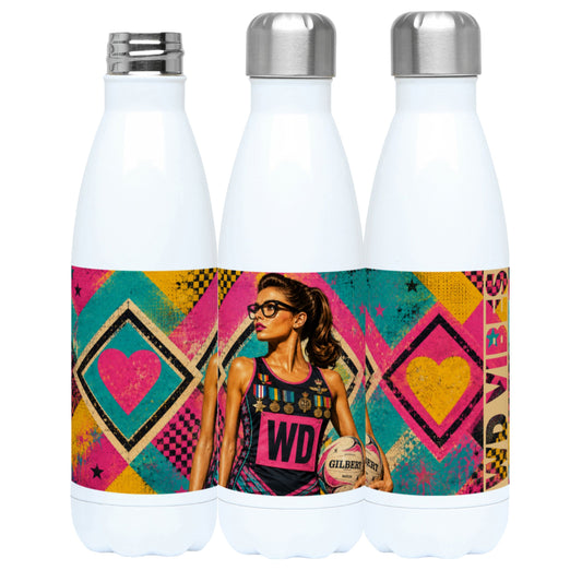 Netball Water Bottle - Gift for Wing Defence Netball Players