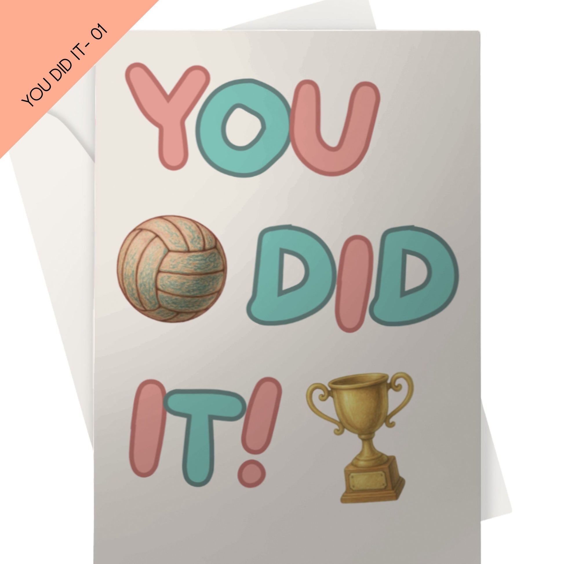 Netball Congratulations Card - You Did It - Netball Winner Card
