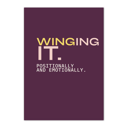 Netball Wall Art Print for Wing Attack and Wing Defence - Funny Typography 