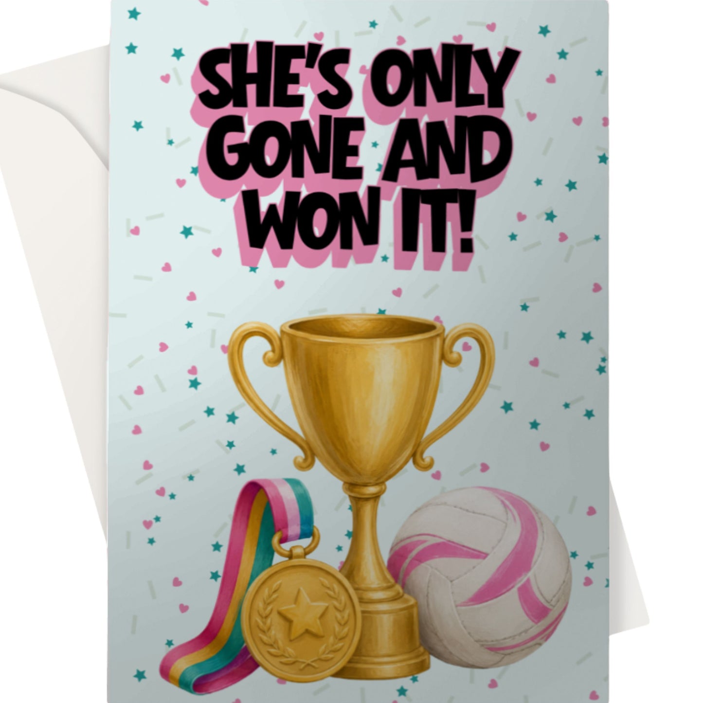 Netball Winner Card - Congratulations Card for Netball Players