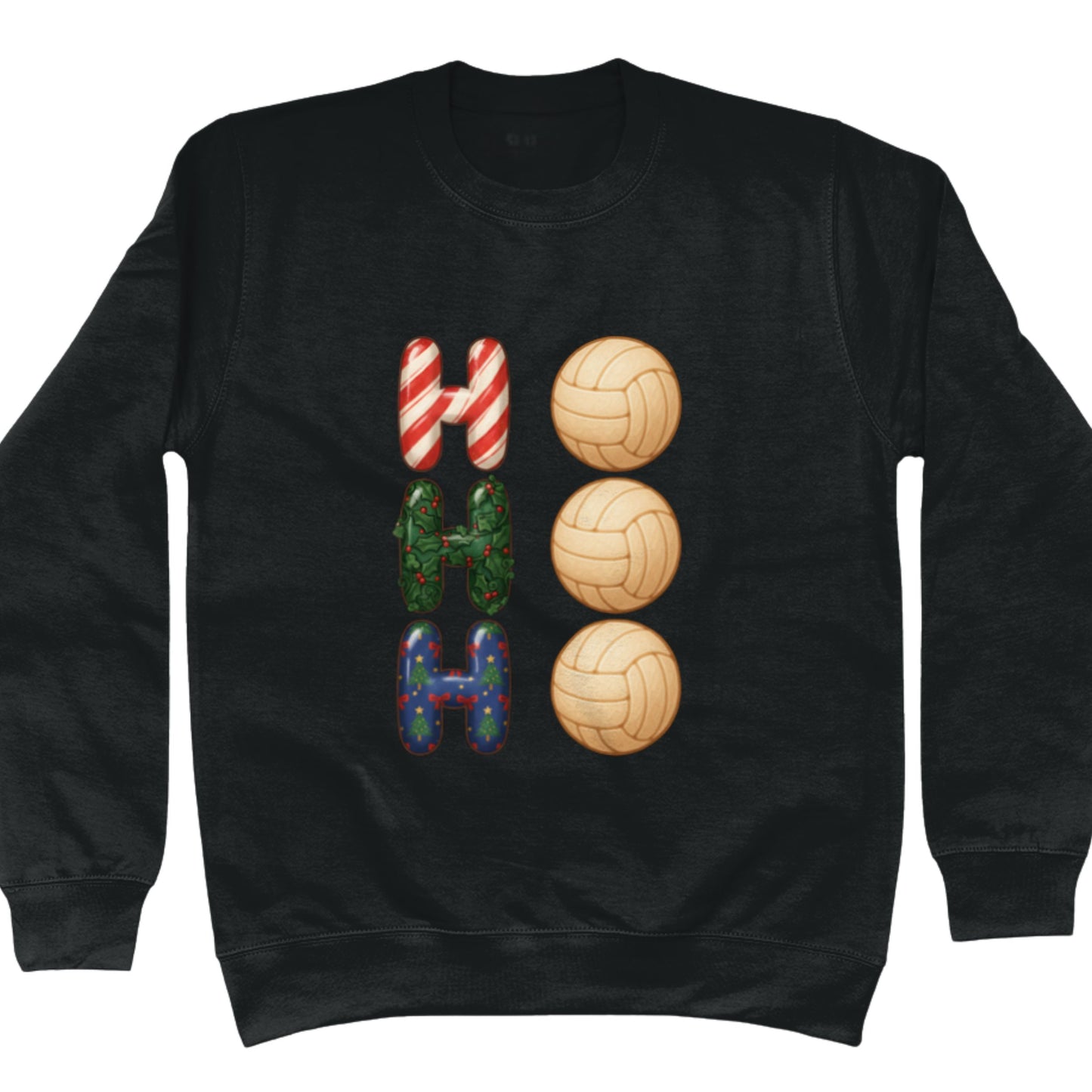 Black Netball Christmas Jumper - Ho Ho Ho Netball Sweater