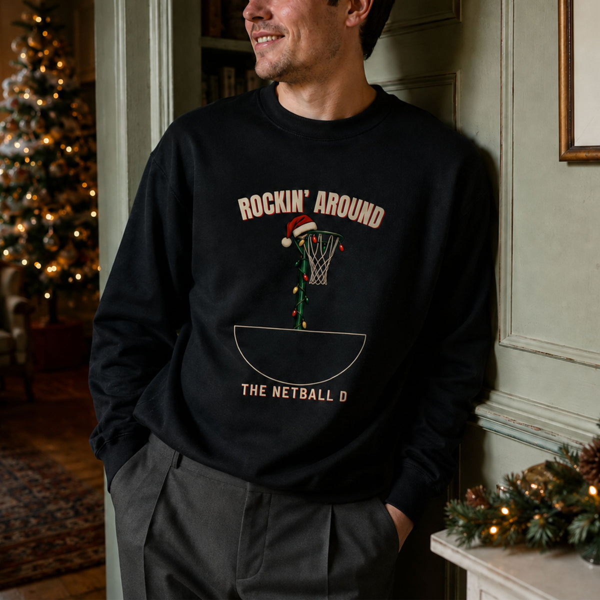 Netball Christmas Sweater for Men - Funny Netball D Slogan