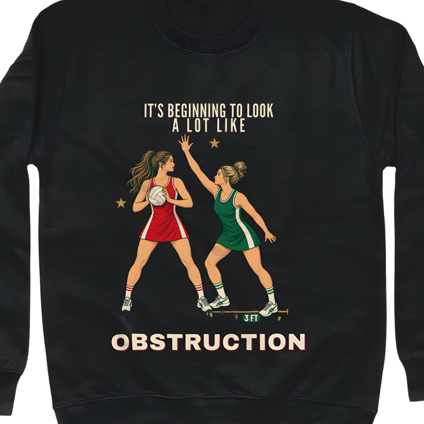 Netball Christmas Graphic Jumper for Netball Players
