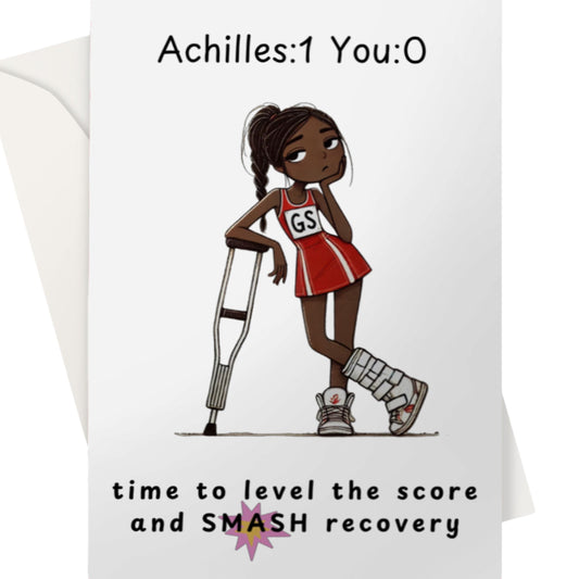 Netball Achilles Injury Get Well Soon Card