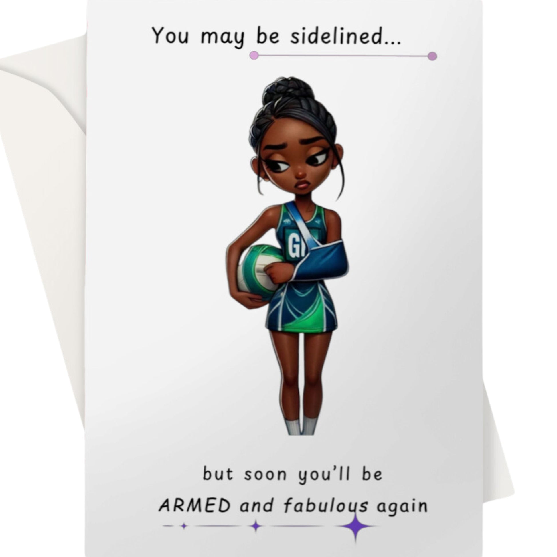 Netball Arm Injury Get Well Soon Card