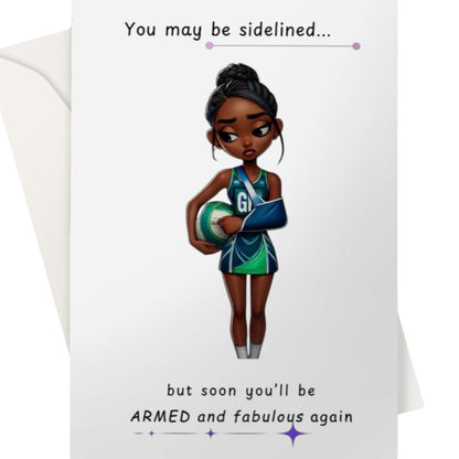 Netball Arm Injury Get Well Soon Card