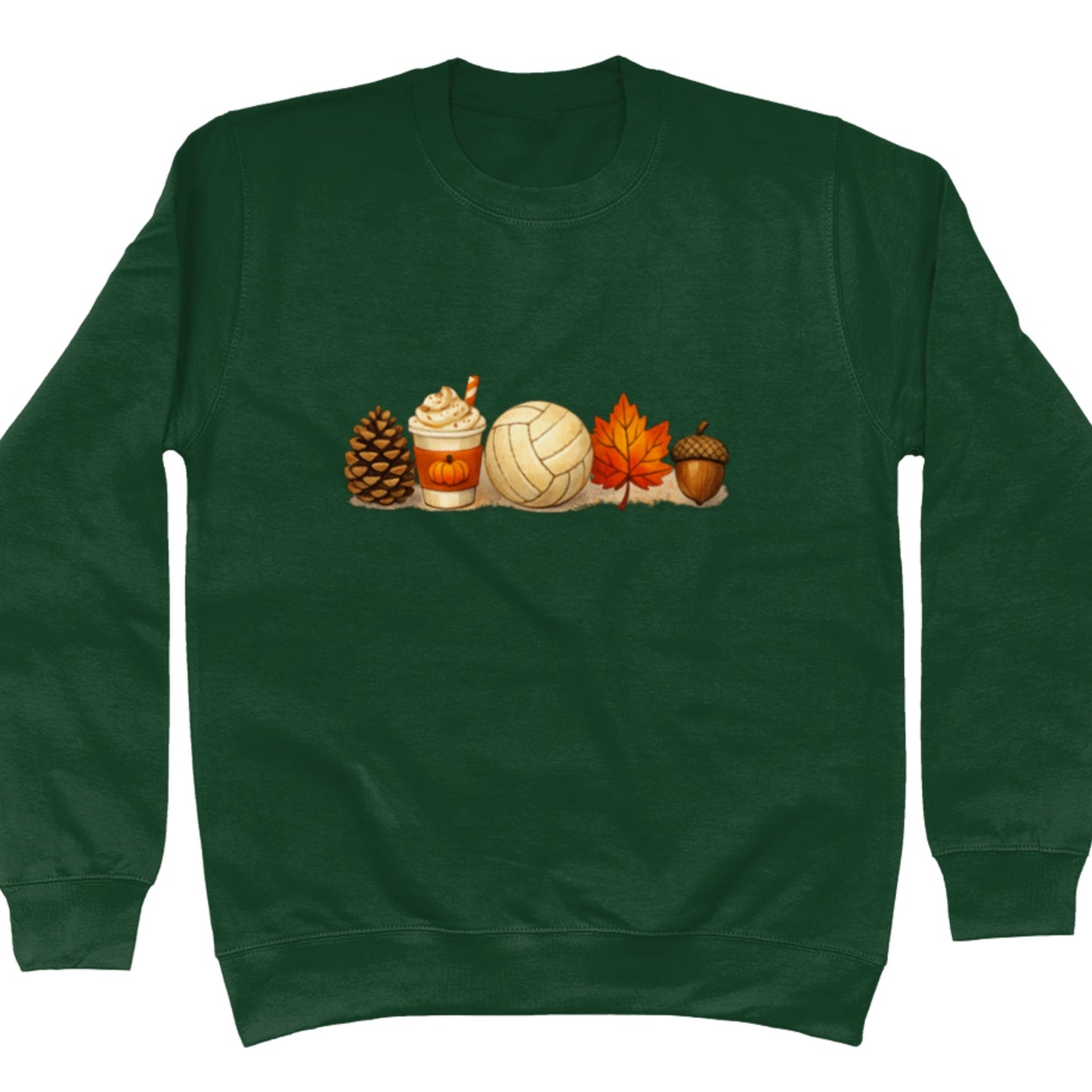 Green Netball Themed Autumn Sweater - Netball Jumper