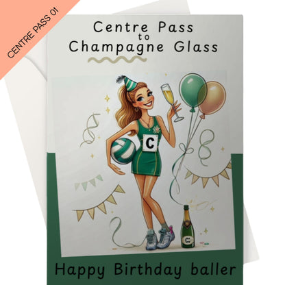 Netball Birthday Card for Netball Centre